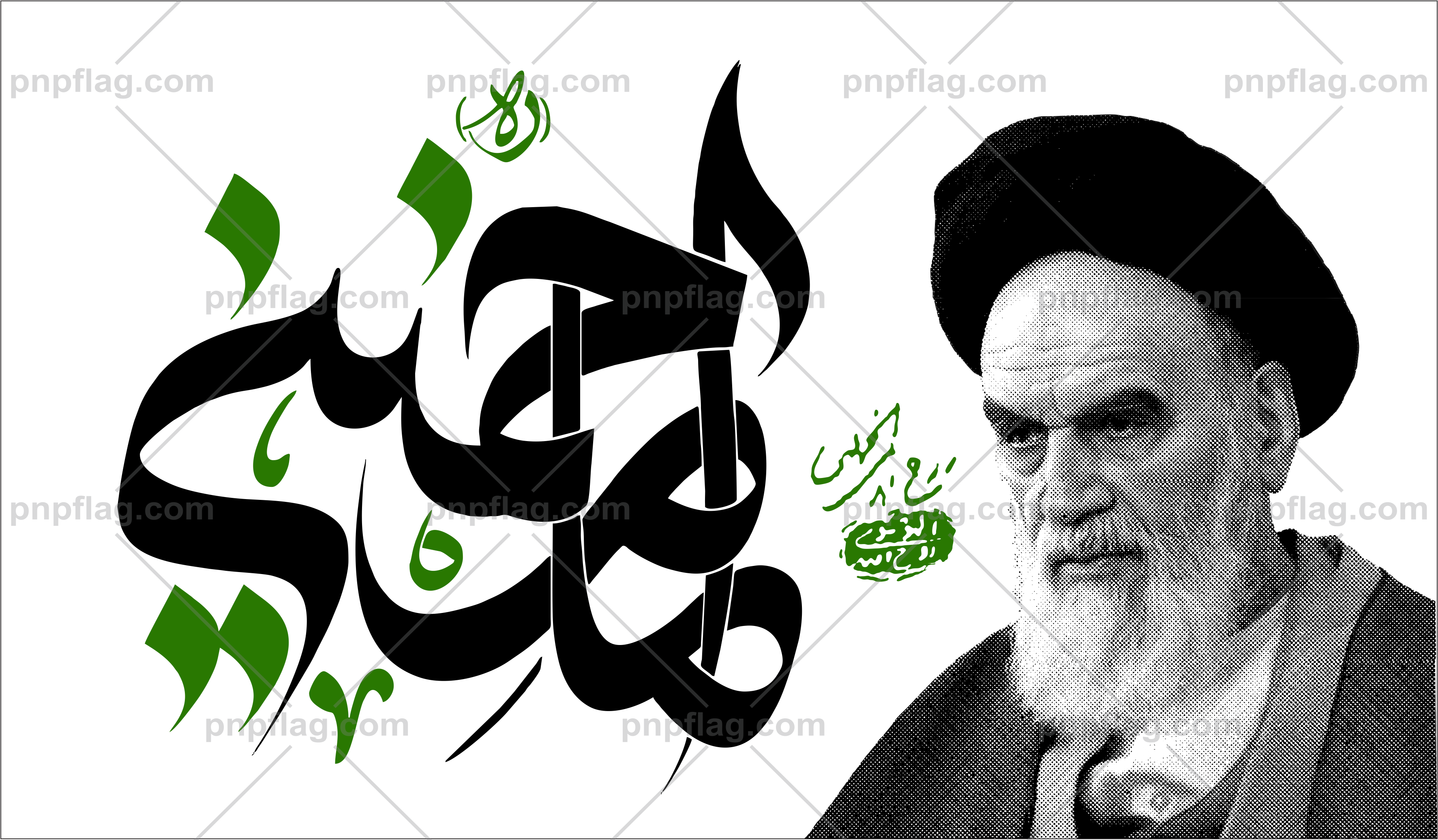 تولید پرچم ارتحال امام خمینی (ره) در شرکت پرشین نوین پرچم
